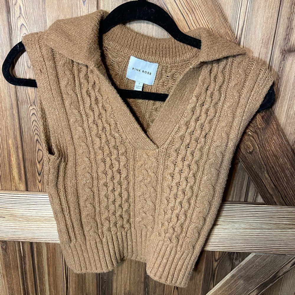 Pink Rose Sweater Vest